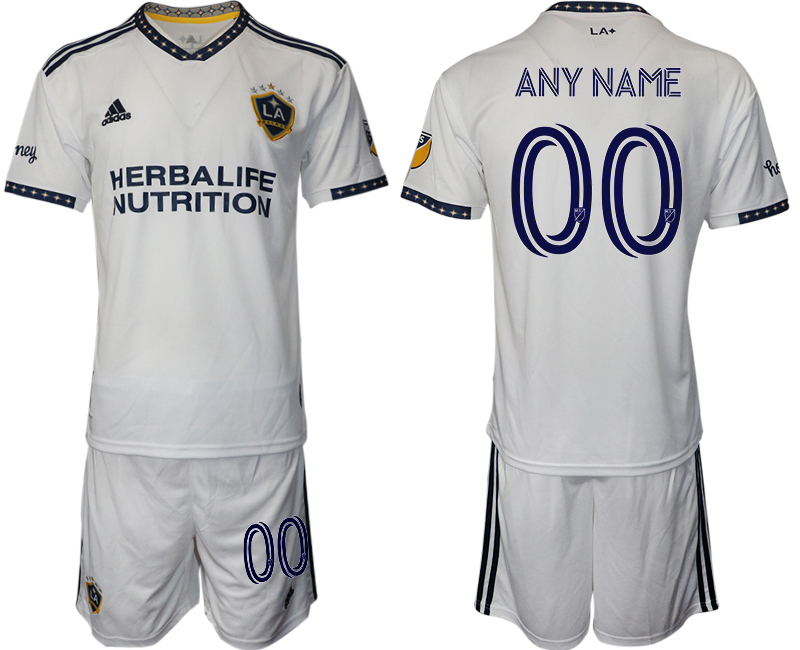 Cheap Men 2022-2023 Club Los Angeles Galaxy home white customized Adidas Soccer Jersey